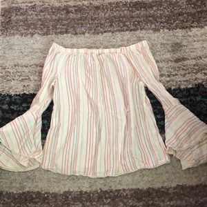 Solitaire off shoulder size large blouse.